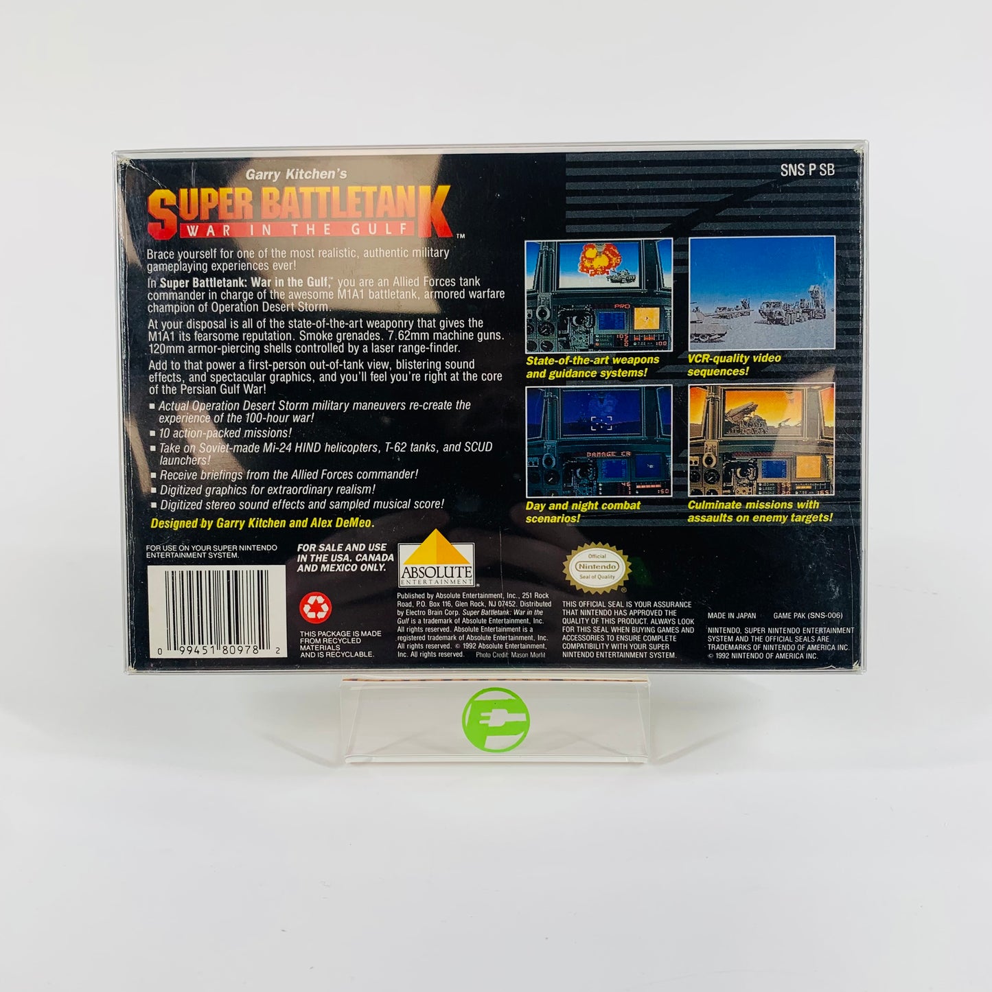 Super Battletank War in the Gulf (Super Nintendo SNES, 1992)