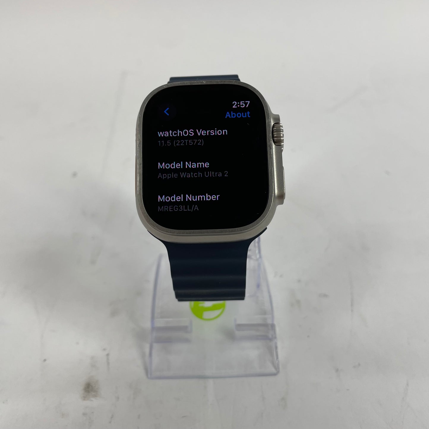 Unlocked Apple Watch Ultra 2 49MM Blue Titanium Blue Sport Loop MREG3LL/A