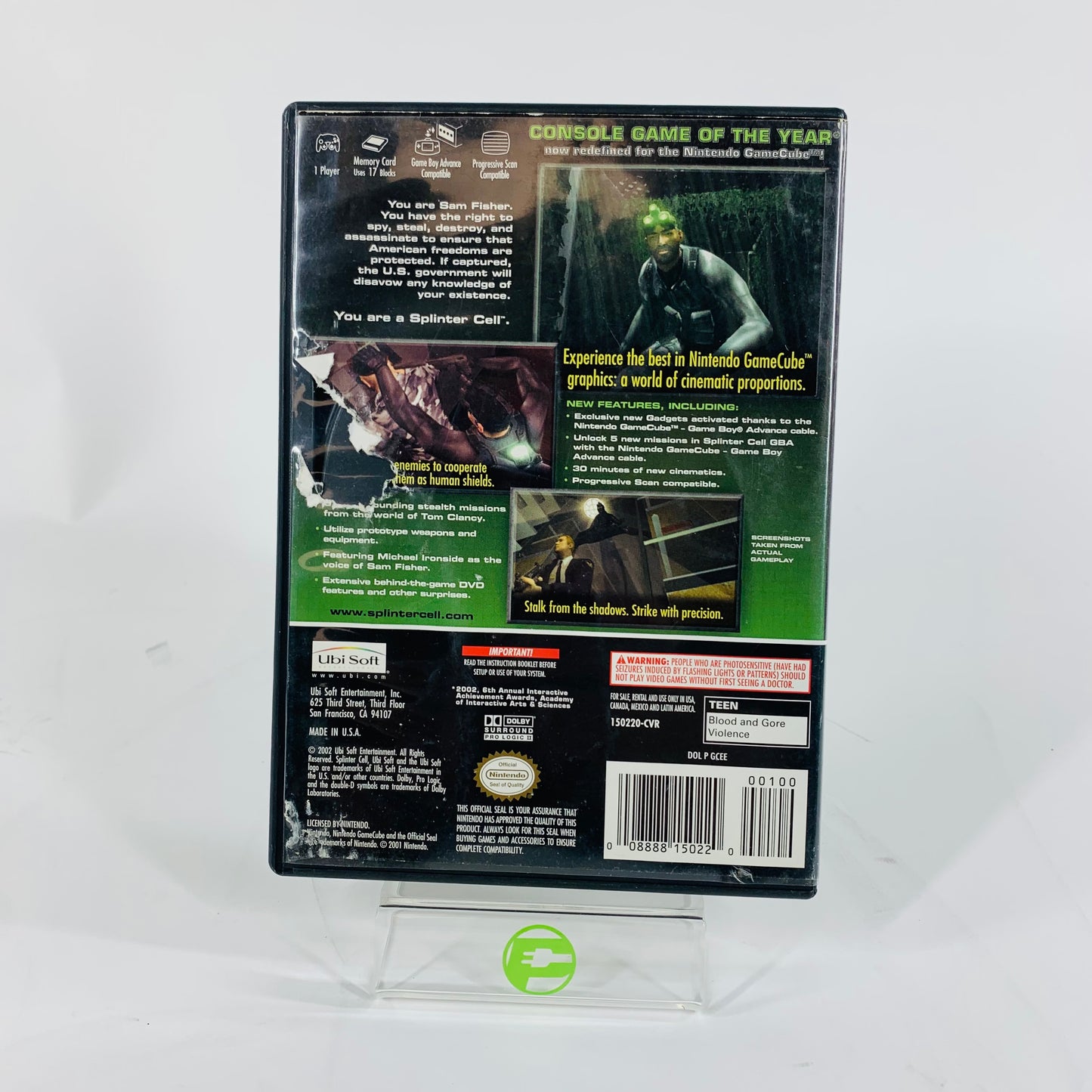 Tom Clancy's Splinter Cell: Stealth Action Redefined (Nintendo GameCube, 2003)
