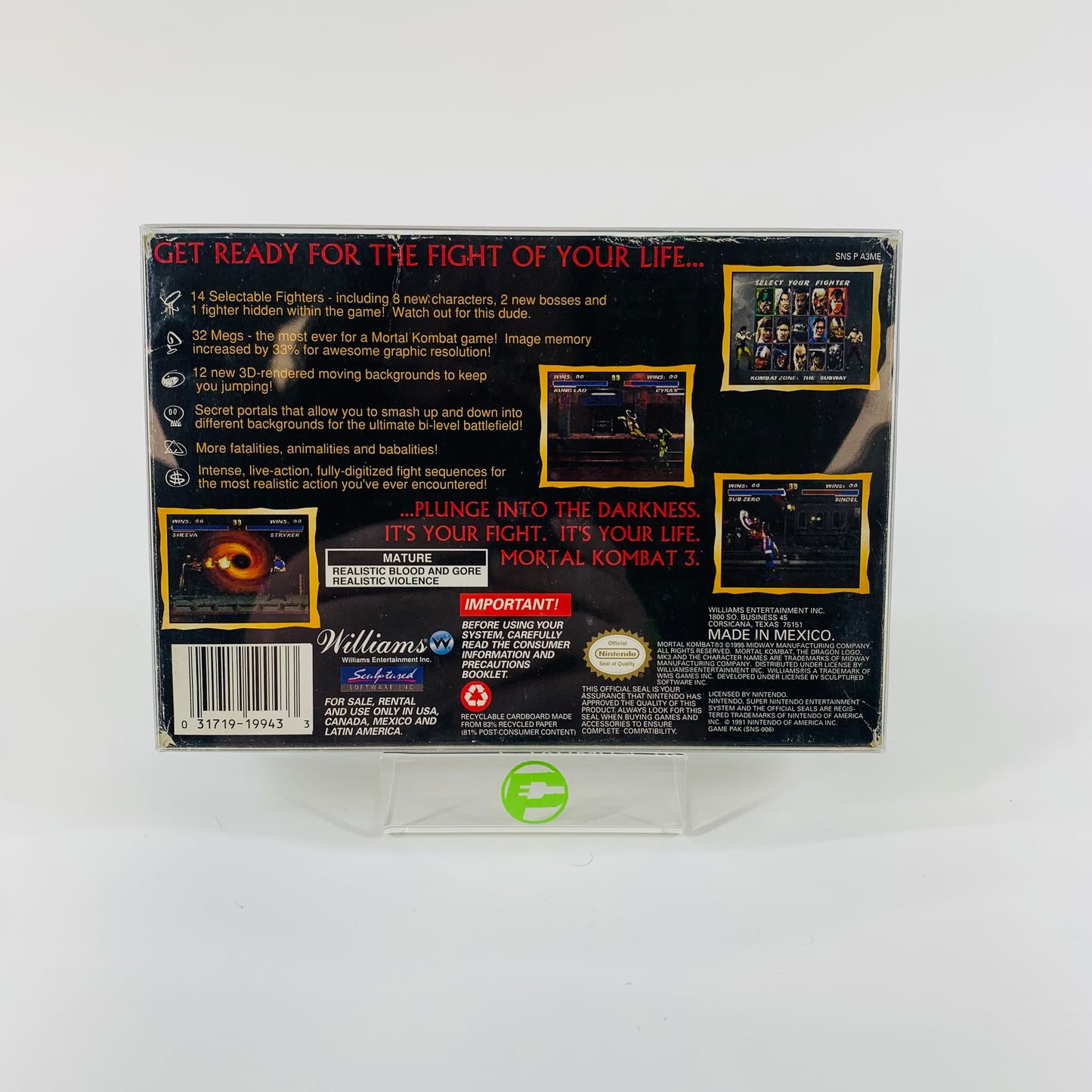 Mortal Kombat 3 (Super Nintendo SNES, 1995)