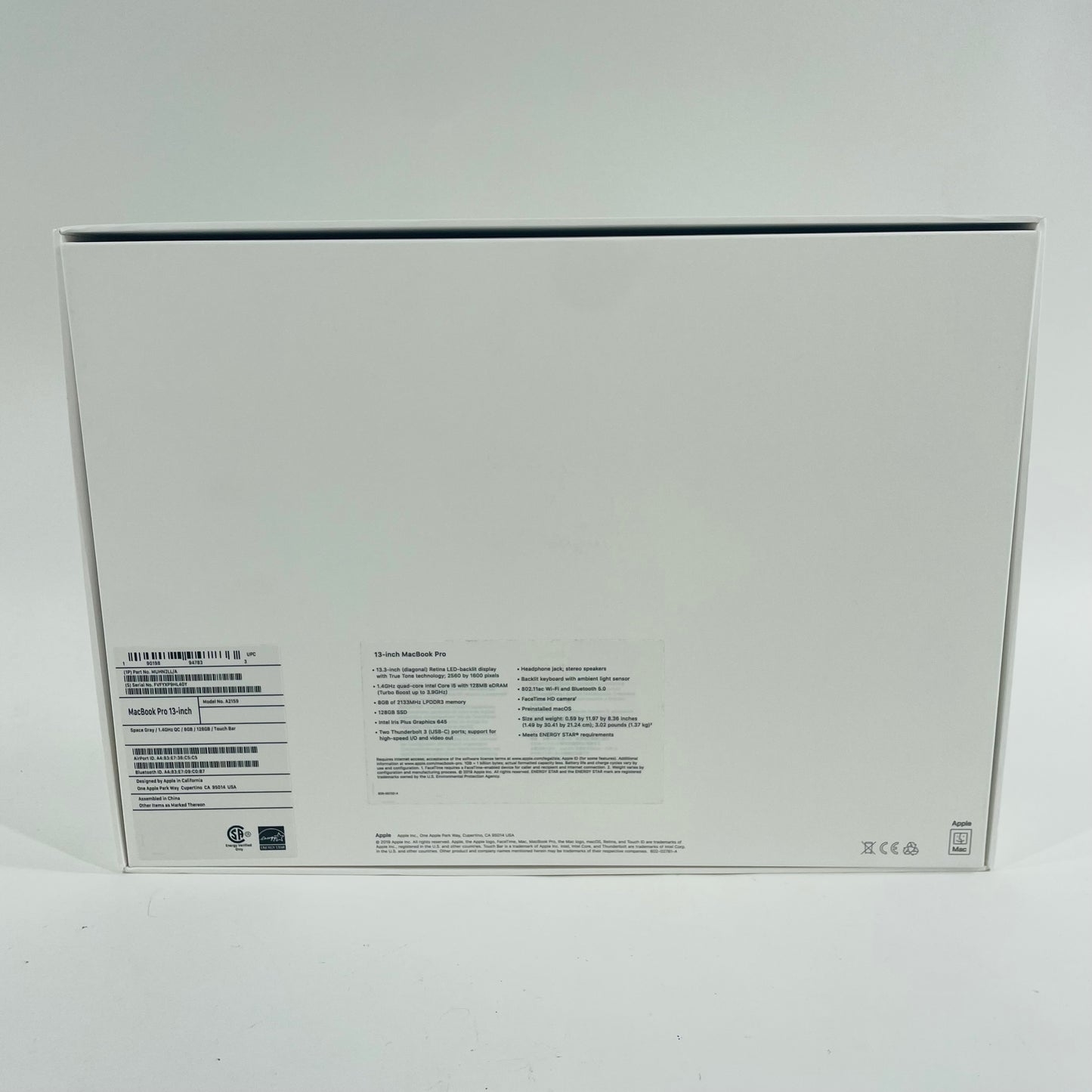 2019 Apple MacBook Pro 13.3" i5 1.4GHz 8GB RAM 128GB SSD Silver A2159