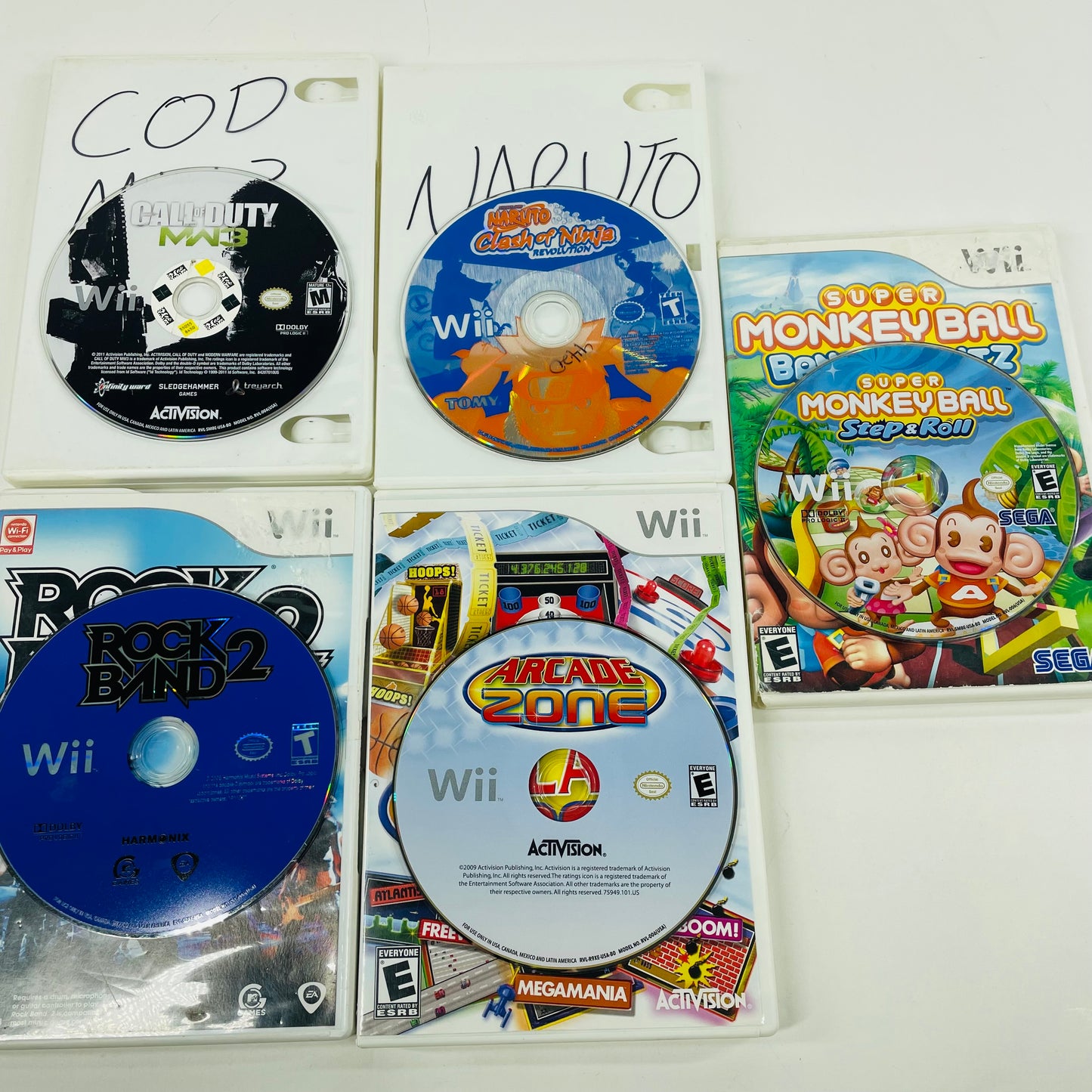 Lot of 5 Nintendo Wii Games