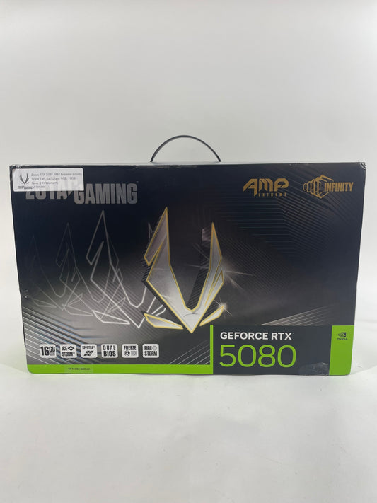 New Zotac Geforce RTX 5080 16GB GDDR7 Graphics Card p288-1n762-100z8