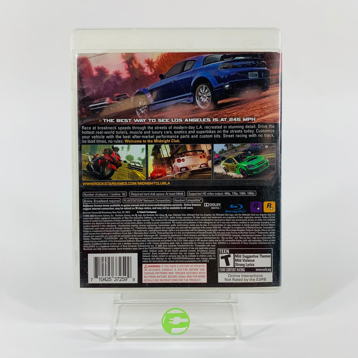 Midnight Club Los Angeles (Sony PlayStation 3 PS3, 2008)