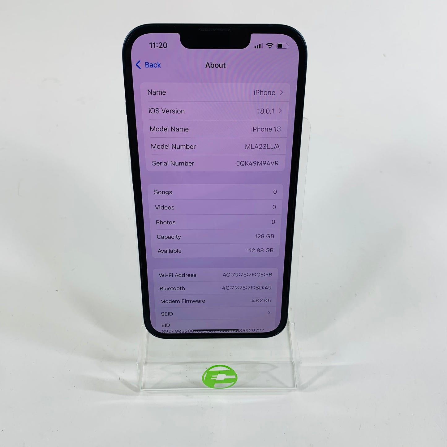 Unlocked Apple iPhone 13 128GB MIDNIGHT MLA23LL/A