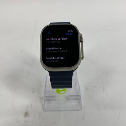 Unlocked Apple Watch Ultra 2 49MM Blue Titanium Blue Sport Loop MREG3LL/A