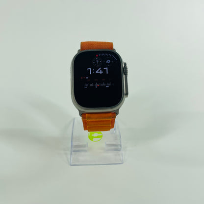 Unlocked Apple Watch Ultra 49MM Natural Titanium Orange WR-100M