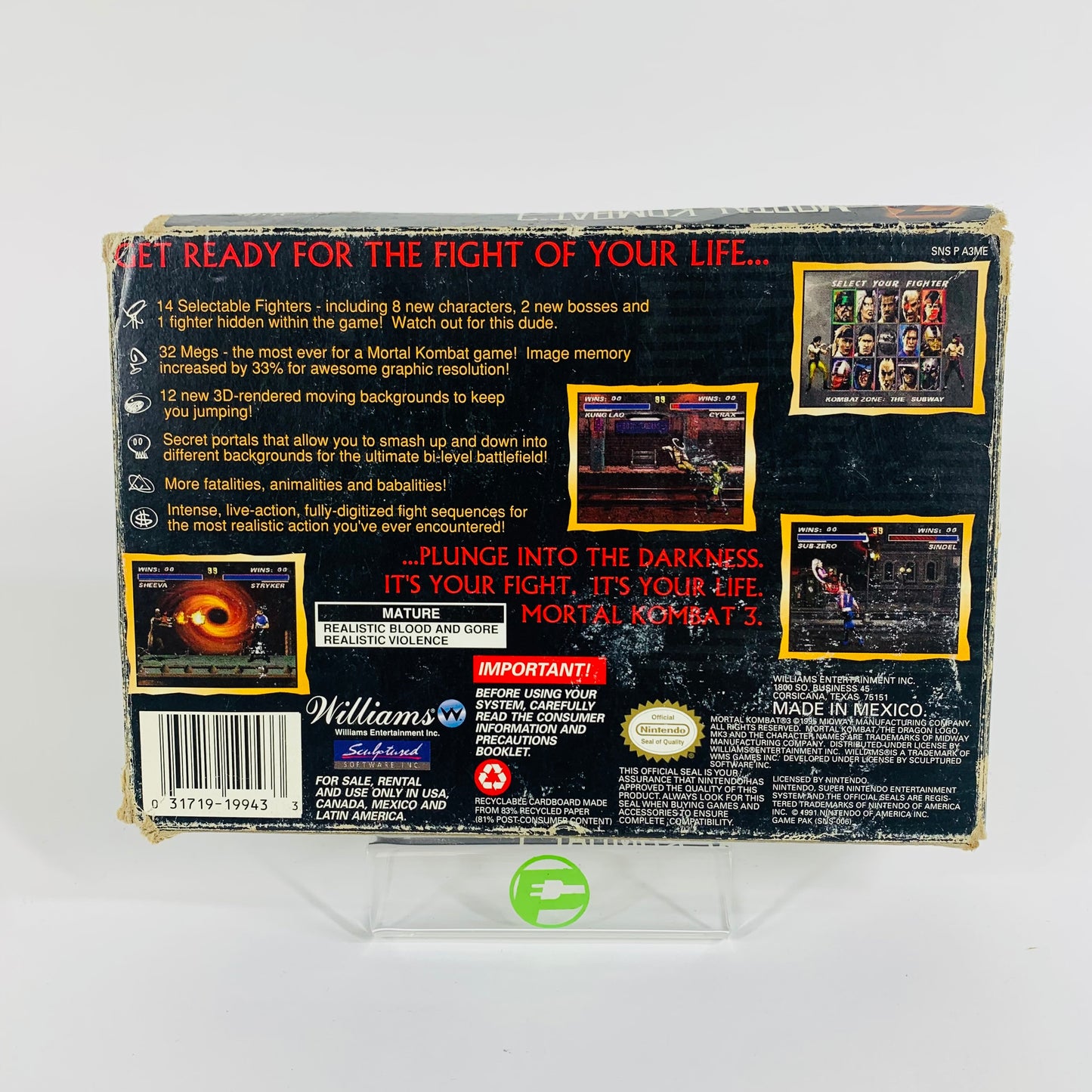 Mortal Kombat 3 (Super Nintendo SNES, 1995)