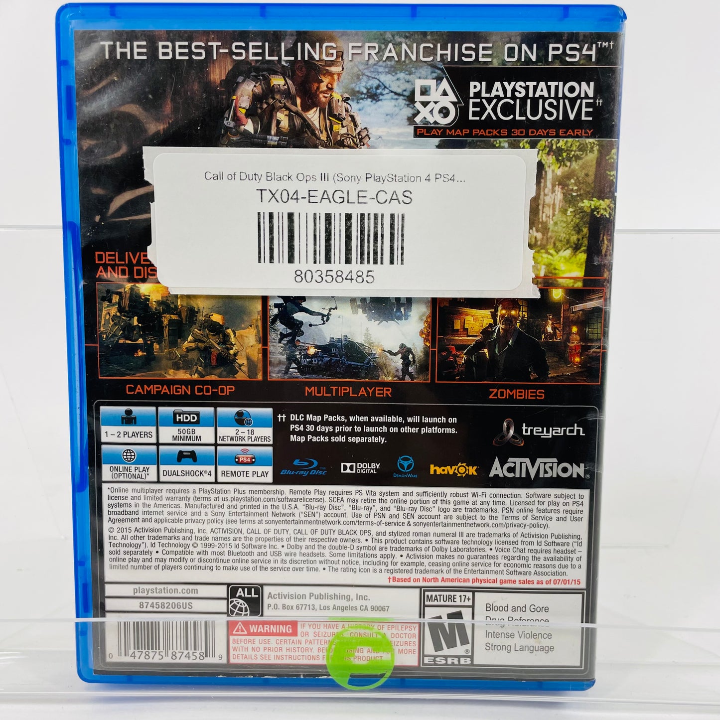 Call of Duty Black Ops III (Sony PlayStation 4 PS4, 2015)