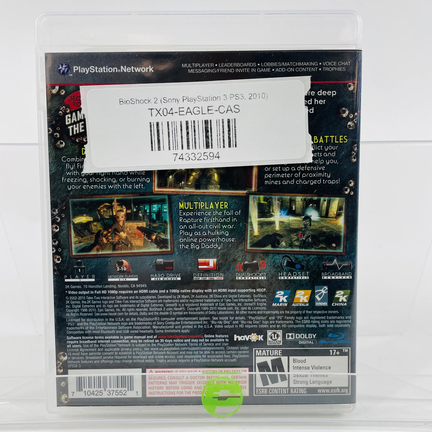 BioShock 2 (Sony PlayStation 3 PS3, 2010)