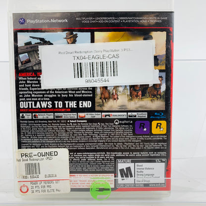 Red Dead Redemption (Sony PlayStation 3 PS3, 2010)