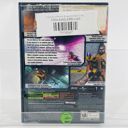 Chronicles of Riddick: Escape from Butcher Bay (Microsoft Xbox, 2004)