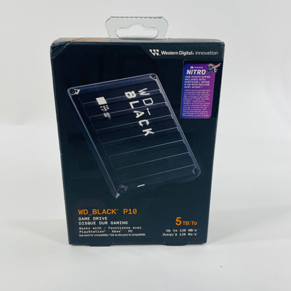 New Western Digital WD Portable BLACK P10 Game Drive 5TB External HDD WDBA3A0050BBK-WEWM