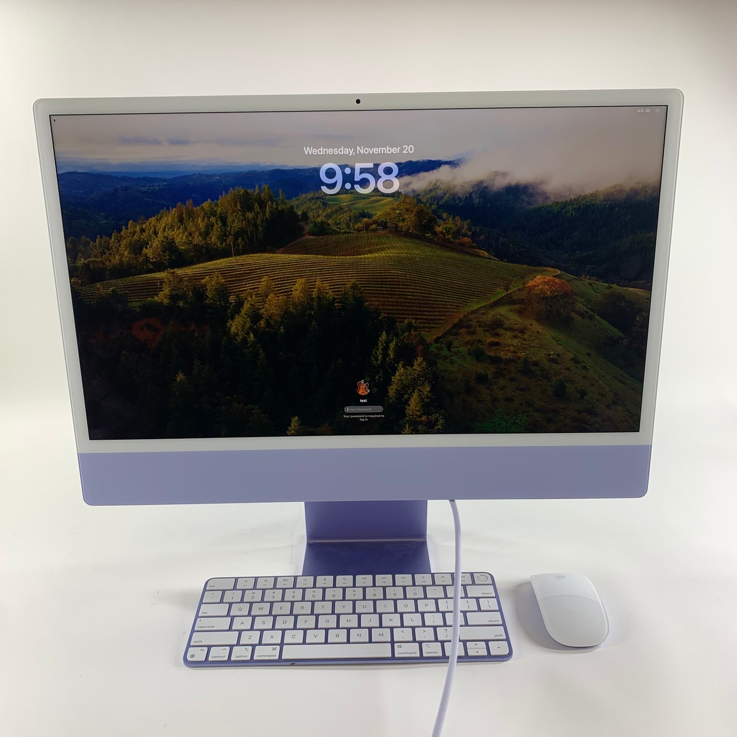 2023 Apple iMac 24" M3 3.2GHz 8GB RAM 256GB SSD Purple MQRV3LL/A, A2873