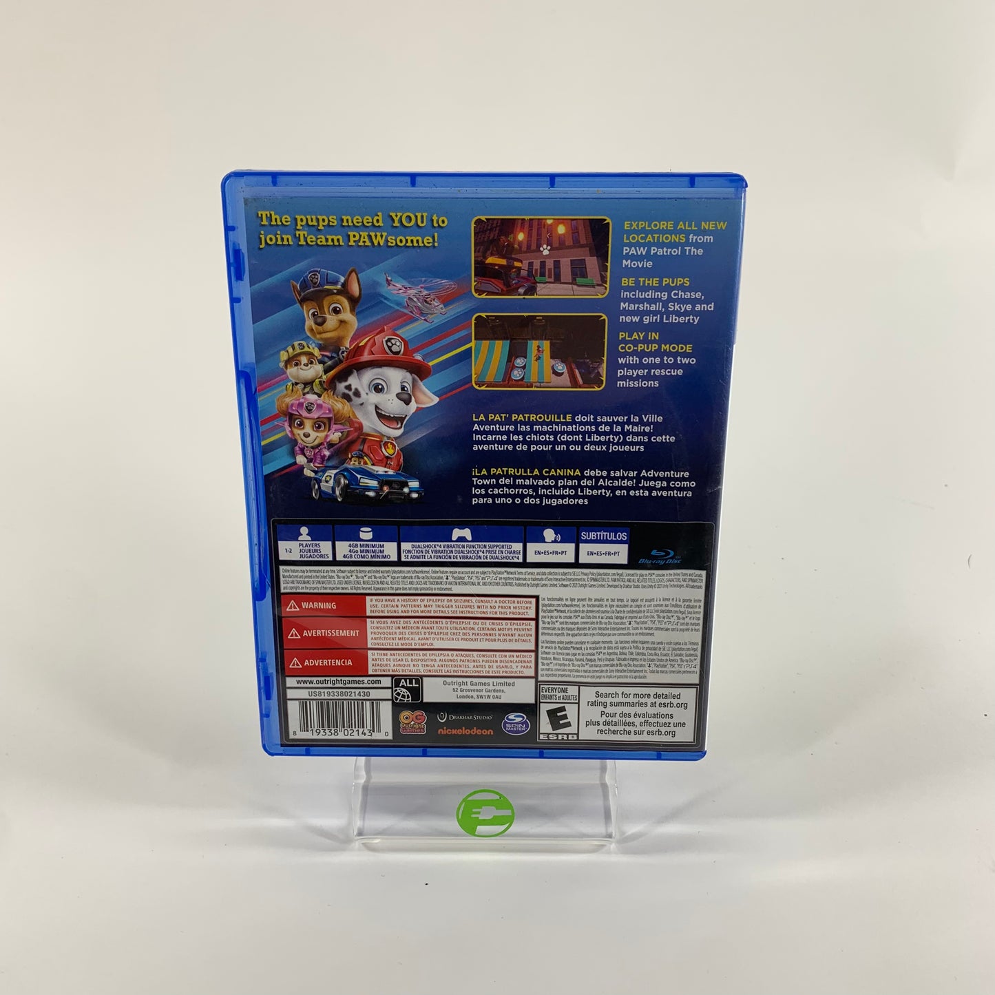 PAW Patrol The Movie: Adventure City Calls (Sony PlayStation 4 PS4, 2021)