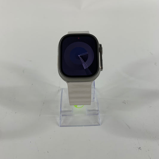 Unlocked Apple Watch Ultra 2 49MM Space Gray Titanium White Sport Band A2986