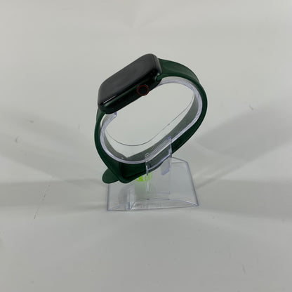 Unlocked Apple Watch Series 7 45MM Green Aluminum & Ceramic Green Band A2477