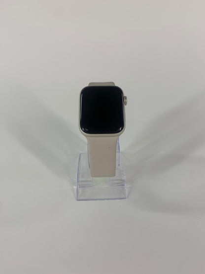 GPS Only Apple Watch SE 2nd Gen 44MM Silver White Sport Band A2727