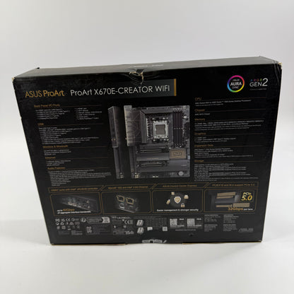 New Asus ProArt X670E-Creator WiFi AM5 ATX