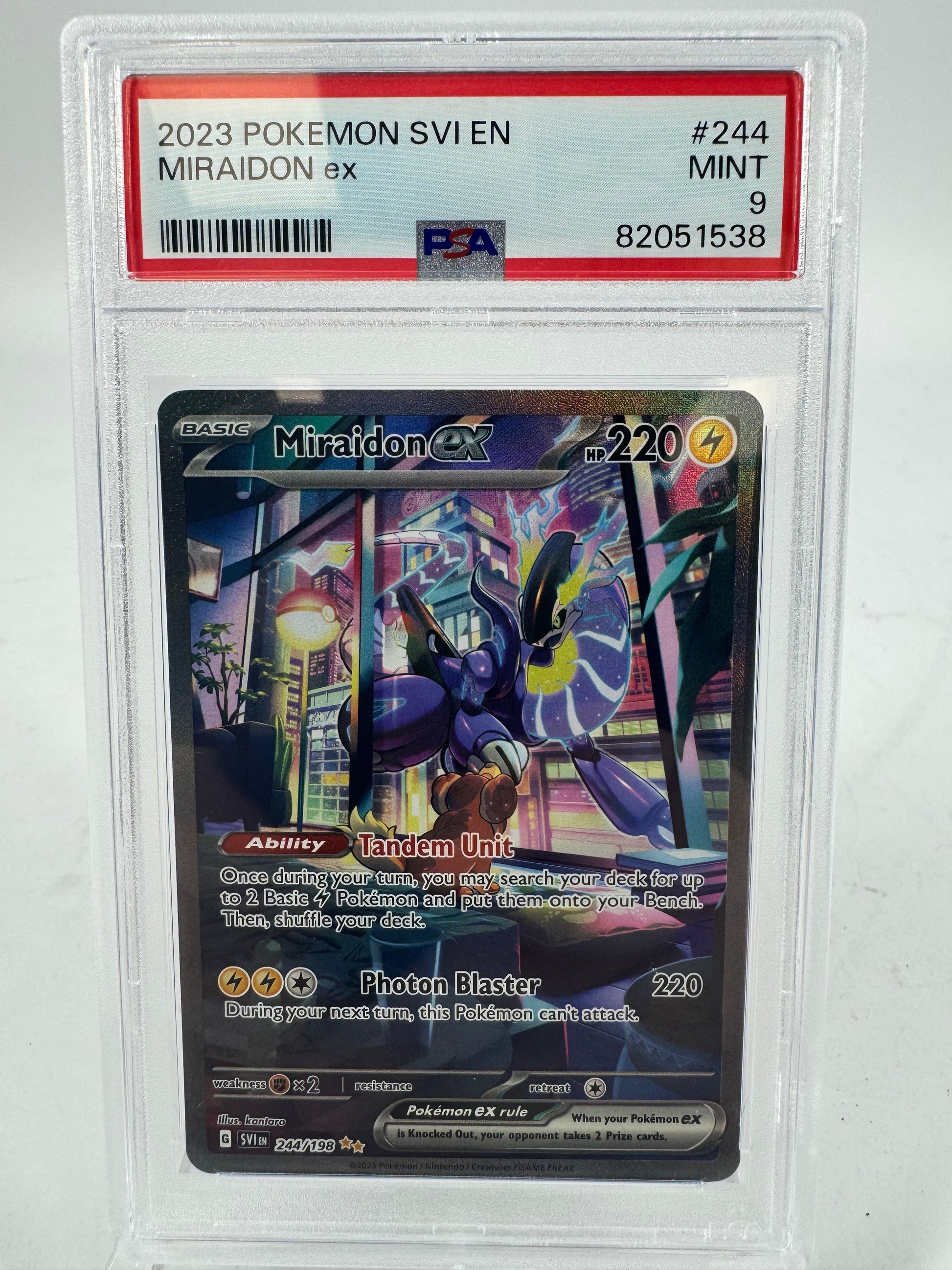 2023 Pokemon Svi En-Scarlet & Violet 244 Miraidon Ex Special Illustration Rare | Ozzie Collectables 2023 Pokemon Svi En-Scarlet & Violet 244 Miraidon Ex Special Illustration Rare | Ozzie Collectables