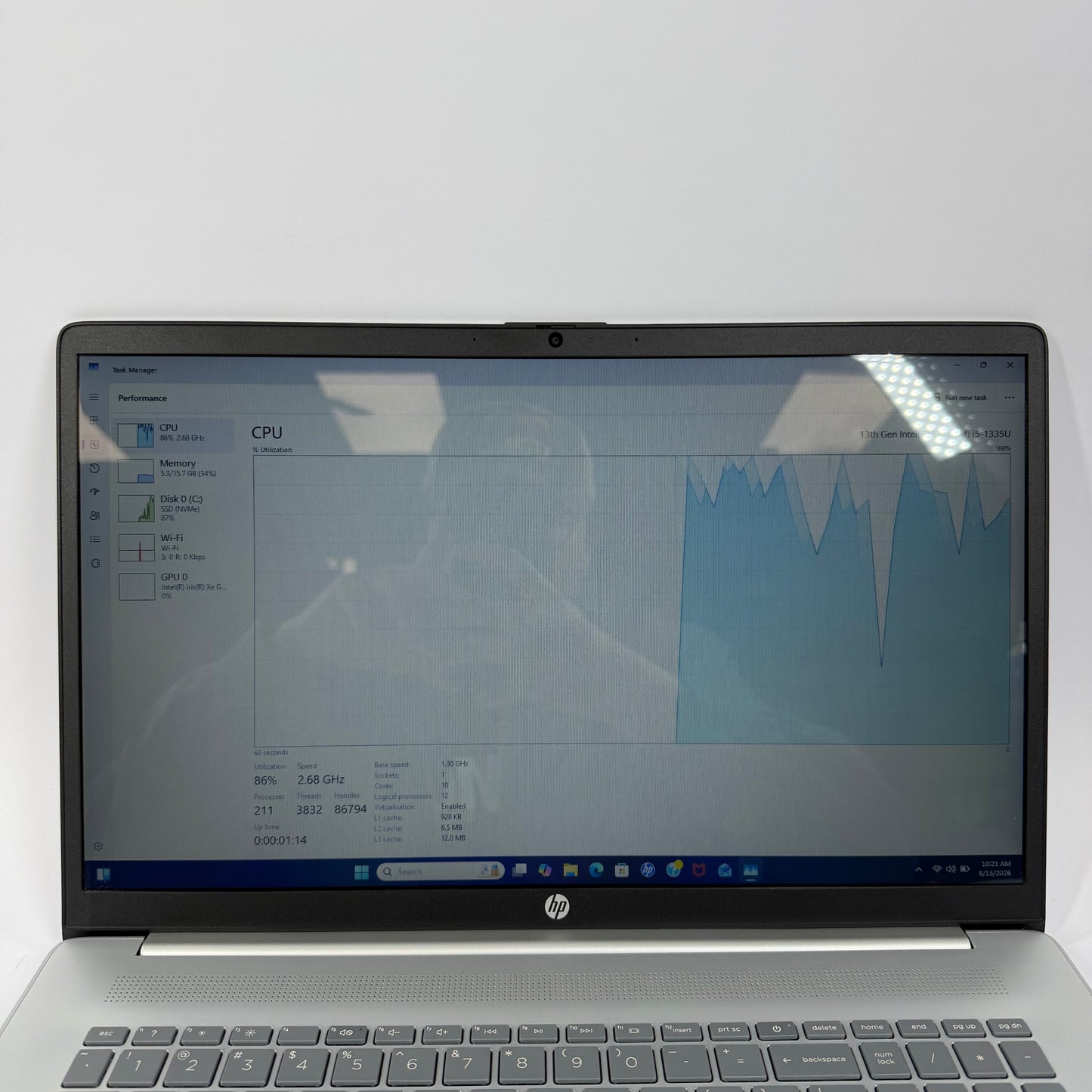 HP Laptop 17-CN3123NR 17" i5-1335U 1.3GHz 16GB RAM 512GB SSD